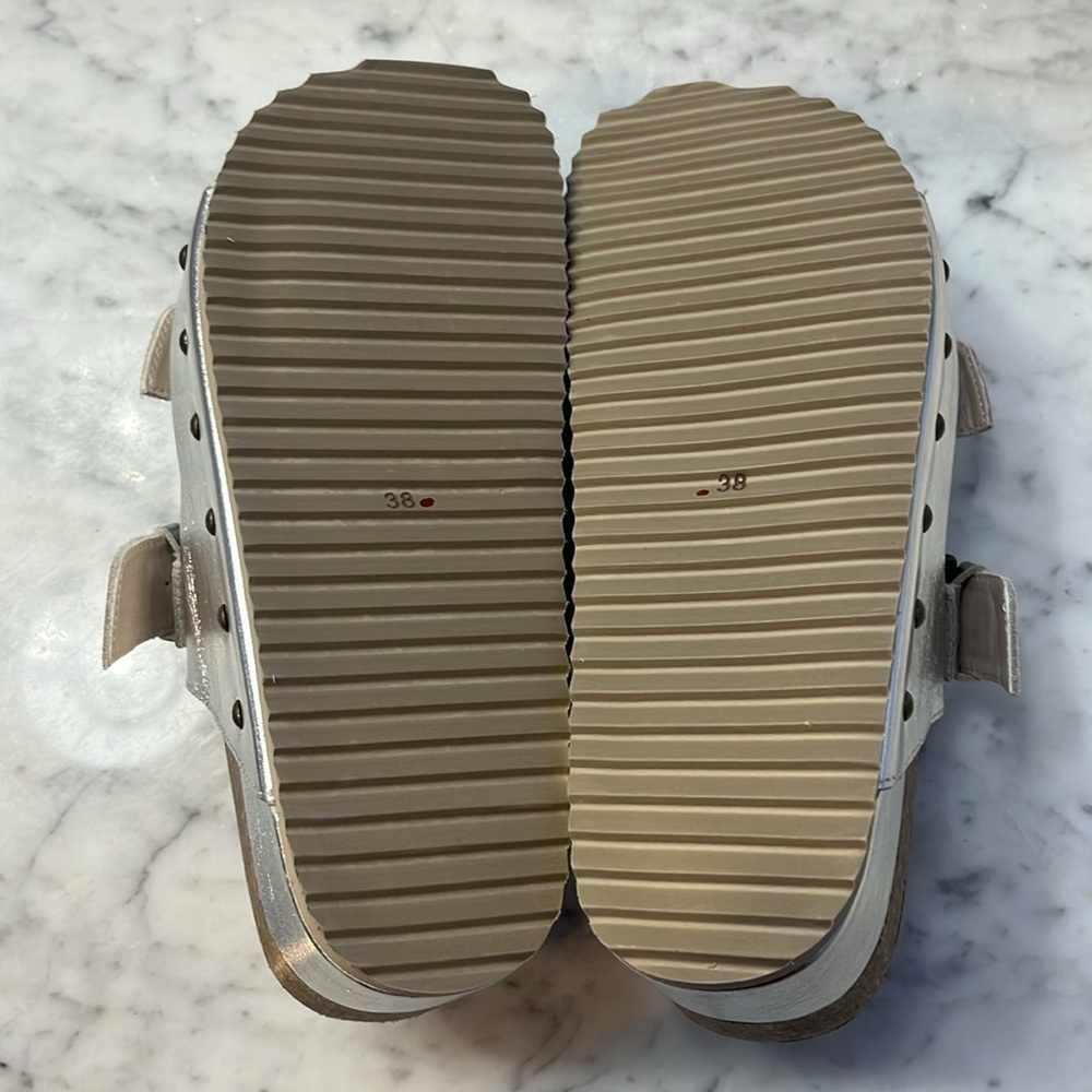 Free People x Intentionally Blank Rule Breaker Platform Sandals Silver Sz 8 NIB - Picture 9 of 17